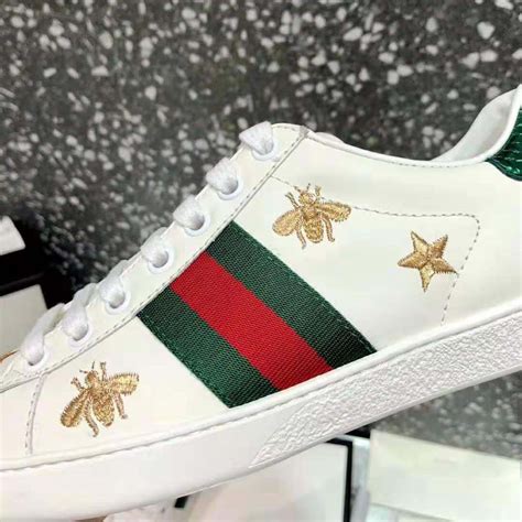 gucci ace embroidered bee sneakers|Gucci bees and stars sneakers.